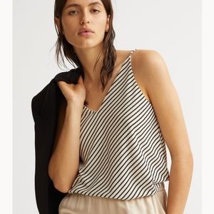 H&M Camisole Top in Viscose Jersey V-Neck Front & Back